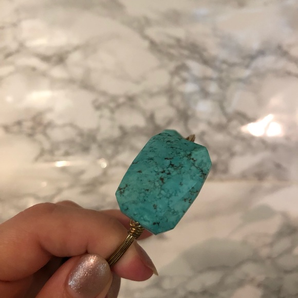 Bourbon and Bowties turquoise bangle bracelet - Picture 3 of 5